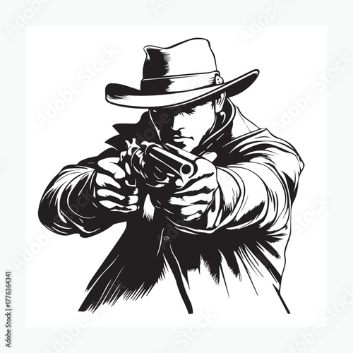 cowboy with a gun