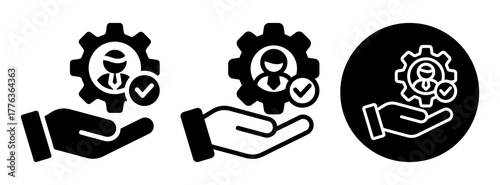 Management Service Icon Collection Glyph & Mixed Style