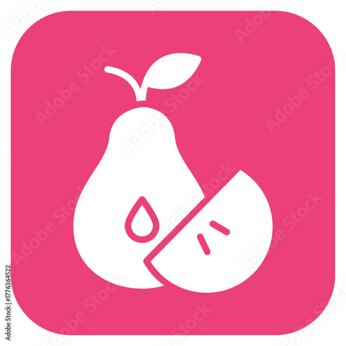 Pear icon vector image. Can be used for Fruits and Vegetables.