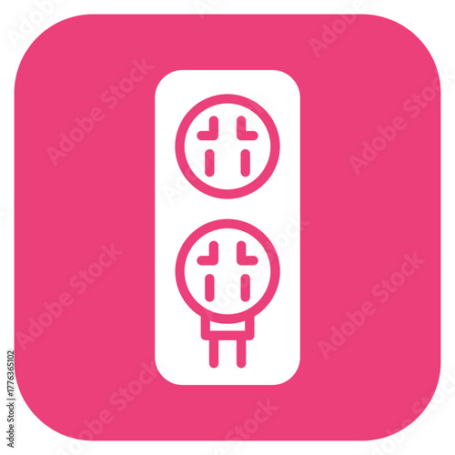 Power Strip icon vector image. Can be used for Electrician Tools.