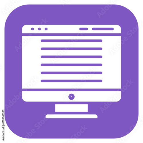 Computer Website icon vector image. Can be used for Web Hosting.