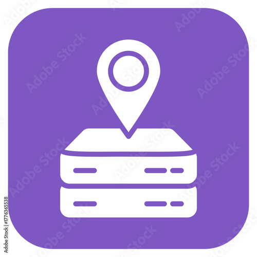 Server Location icon vector image. Can be used for Web Hosting.