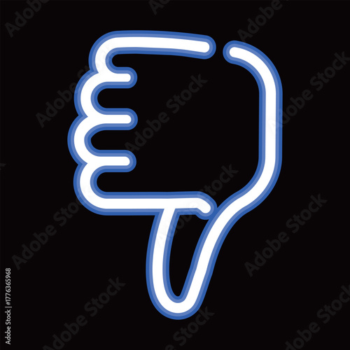 ネオン風サムズダウンのアイコン