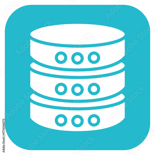 Database icon vector image. Can be used for Computer Programming.