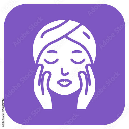 Face Massage icon vector image. Can be used for Spa.