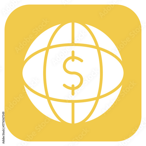 Global Earning icon vector image. Can be used for Web Marketing.