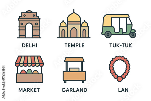 Linear icons of indian culture: architecture, transportation, and traditions