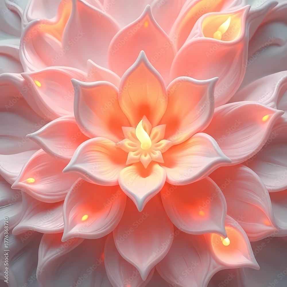 Fototapeta premium pattern abstract fractal, surrealism, shaped like a beautiful flower, Generative AI