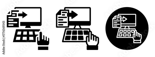 Data Entry Icon Collection Glyph & Mixed Style