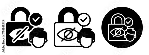 Private Access Icon Collection Glyph & Mixed Style