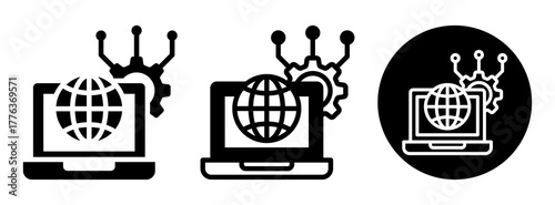 Information Technology Icon Collection Glyph & Mixed Style