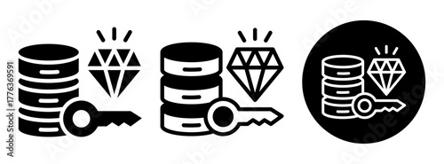 Key Value Database Icon Collection Glyph & Mixed Style
