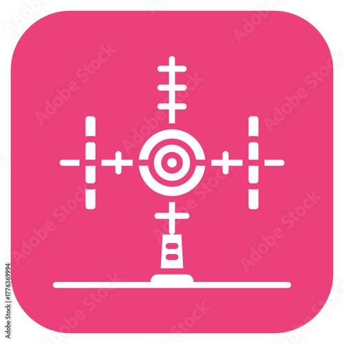 Space Station icon vector image. Can be used for Science Fiction.