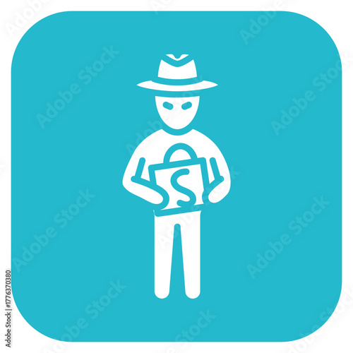 Robber icon vector image. Can be used for Prison.