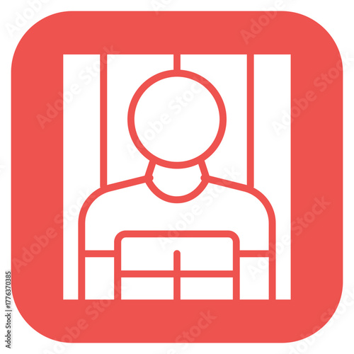 Prisoner icon vector image. Can be used for Prison.