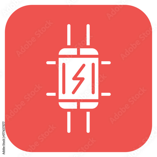 Capacitor icon vector image. Can be used for Electric Circuits.