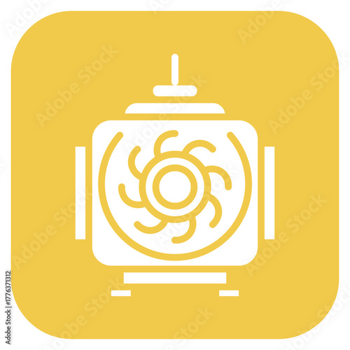 Ac Motor icon vector image. Can be used for Electric Circuits.