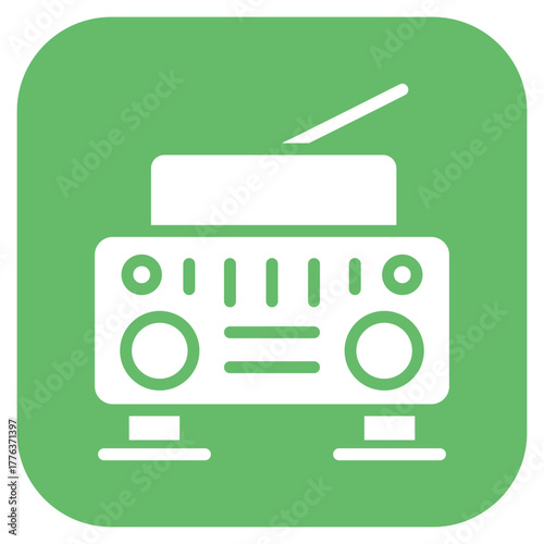Radio icon vector image. Can be used for Electric Circuits.