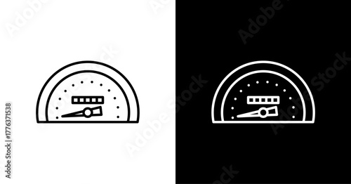 Speedometer  White Icon Set Design