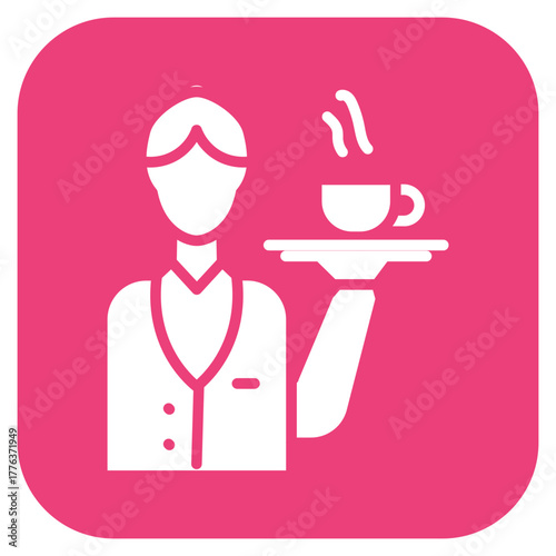 Waitress icon vector image. Can be used for Women.