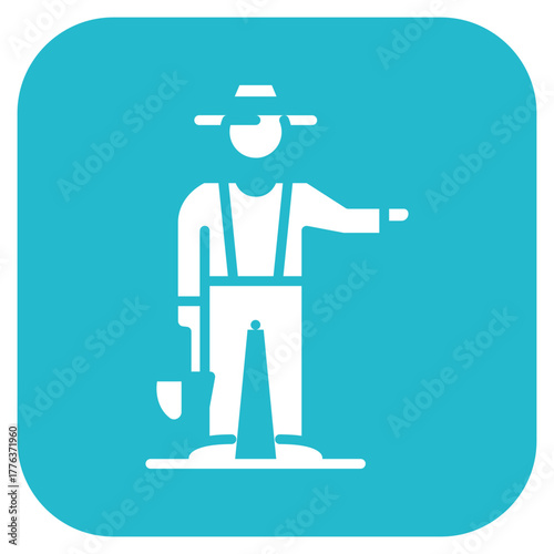 Farmer icon vector image. Can be used for Women.