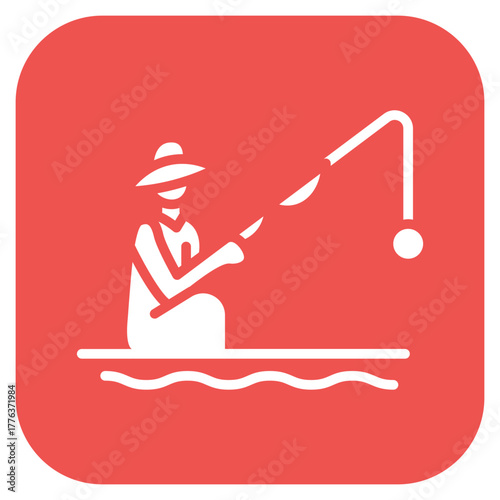 Fisherwoman icon vector image. Can be used for Women.