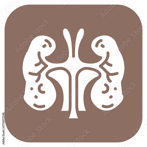 Adrenal Glands icon vector image. Can be used for Human Anatomy.