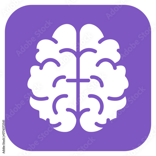 Brain icon vector image. Can be used for Human Anatomy.