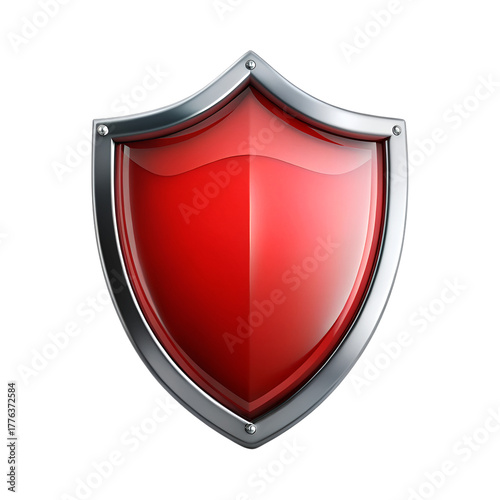 Free Download Red Security Shield 3D Illustration – Safety and Privacy Design Element. - GFXLoad