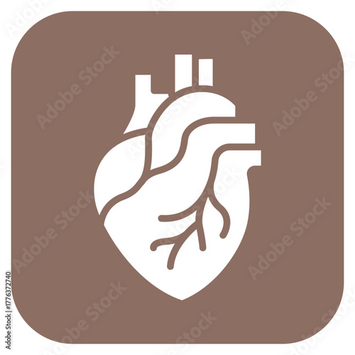 Heart icon vector image. Can be used for Human Anatomy.