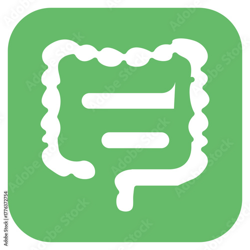 Large Intestine icon vector image. Can be used for Human Anatomy.