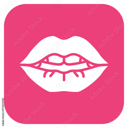 Mouth icon vector image. Can be used for Human Anatomy.