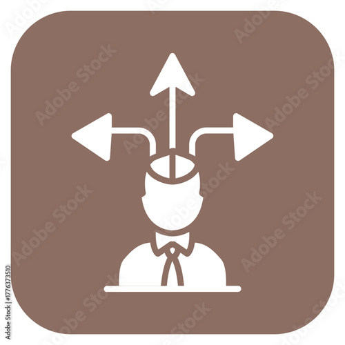 Decision Making icon vector image. Can be used for Personality Traits.