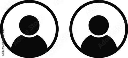 Male and Female Silhouette User Profile Avatars
