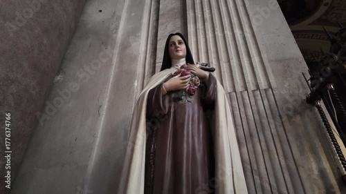 The statue of  Saint Therese of the Child Jesus and the Holy Face
