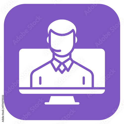 Help Desk icon vector image. Can be used for Contact Us.