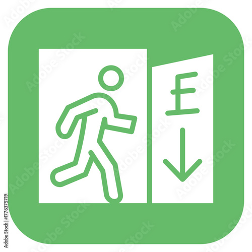 Evacuation Plan icon vector image. Can be used for Risk Management.