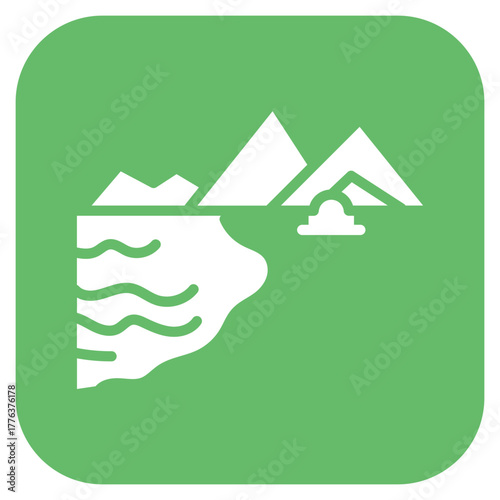 Amalfi Coastline icon vector image. Can be used for Italy.