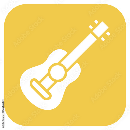 Guitar icon vector image. Can be used for Festa Junina.