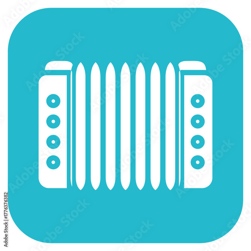 Accordion icon vector image. Can be used for Festa Junina.