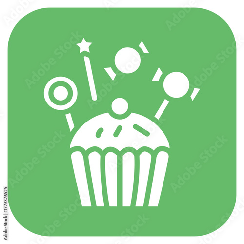 Colorful Sweets icon vector image. Can be used for Festa Junina.