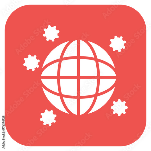 Contagious Globe icon vector image. Can be used for Infectious Diseases.