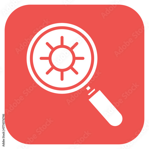 Microbe Magnifier icon vector image. Can be used for Infectious Diseases.