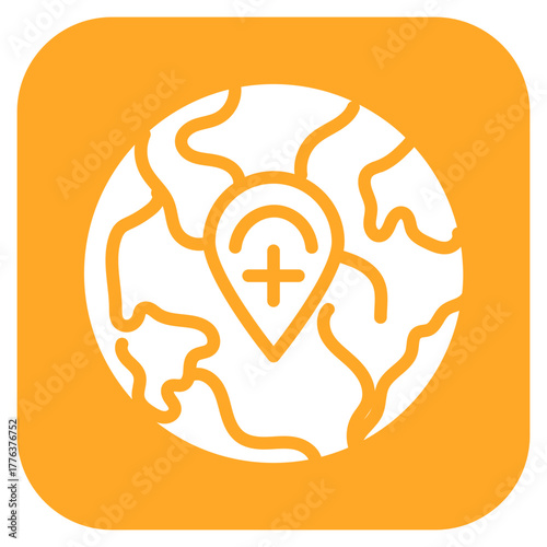 Outbreak Map icon vector image. Can be used for Infectious Diseases.