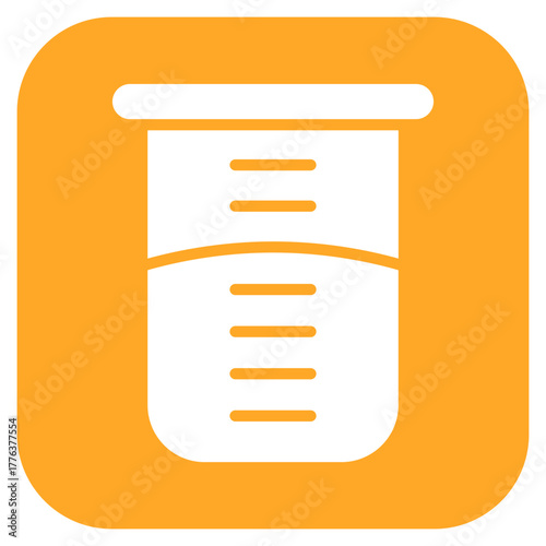 Graduated Cylinder icon vector image. Can be used for Lab.