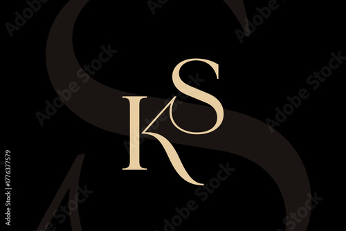 KS or SK letter logo icon design. Classic style luxury initials monogram.