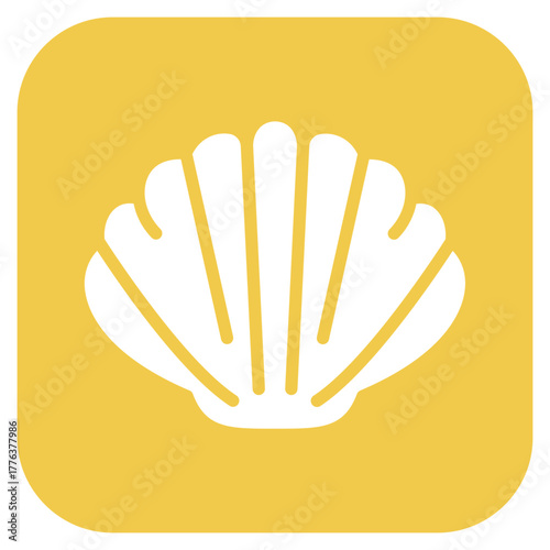 Clam icon vector image. Can be used for Ocean.