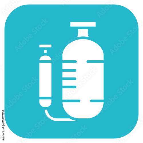 Oxygen Tank icon vector image. Can be used for Ocean.