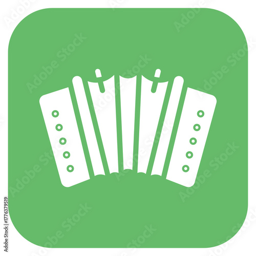 Accordion icon vector image. Can be used for Instrument.