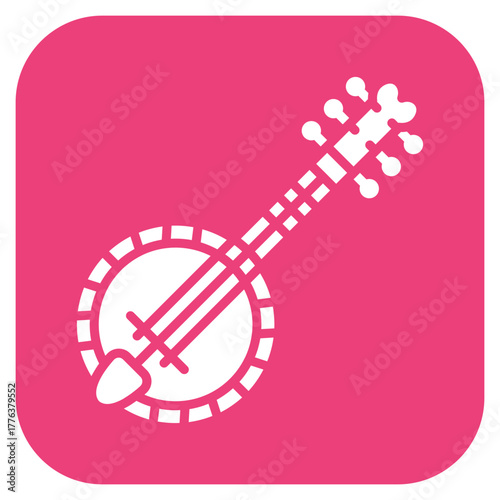 Banjo icon vector image. Can be used for Instrument.